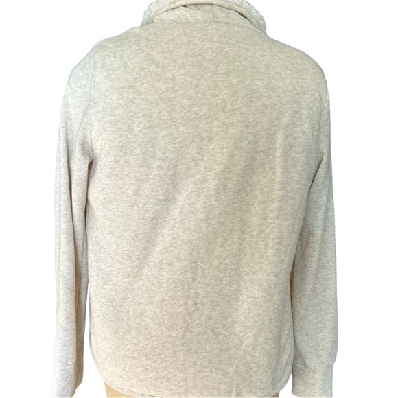 Abercrombie & Fitch Oatmeal Heathered Sherpa Lined Jacket Size Medium - Picture 8 of 11